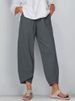 Suitable For All Seasons Yama Sun New Style Solid Color Plus Size Women's Simple Loose Casual Nine-point Pants_ecoleips.com