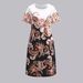European American Clothing, Fitted Woven Fabric With Digital Positioning Print, Short-sleeved, Fashionable And Elegant,_ecoleips.com