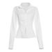 2024 Summer Women's Fashion Casual Trendy Long Sleeve Shirt Zipper Waist Top And Short Skirt Two-Piece Set_ecoleips.com