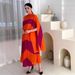Women's Suit New Style All Match Irregular Color Matching Pleats Plus Fat Leisure Loose Two Piece Set_ecoleips.com