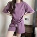 Minimalist Girl Fashion Set Hong Kong Style 2025 New Summer Thin Loose Sports Two Piece Set for Women_ecoleips.com