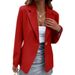 2025s 2025 Autumn/Winter New Women's Casual Long Sleeved Solid Color One Button Suit Coat_ecoleips.com