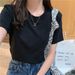 Solid Women Short Sleeve T Shirt Cotton O Neck Loose Black White Basic Thin Tops Fashion Harajuku Casual Outer Wear T-Shirts_ecoleips.com