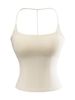 2025 Summer New Hot Girl Short Backless Halter Slim Fit Removable Chest Pad Camisole Wholesale For Women_ecoleips.com