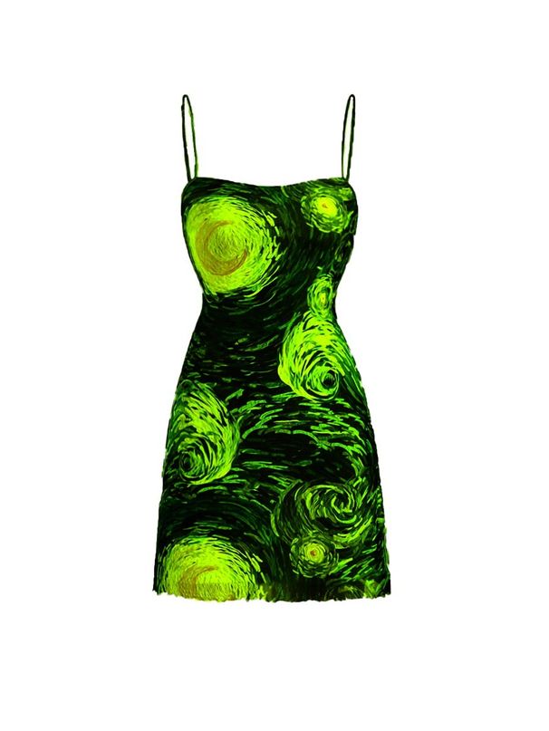 3D Printed Oil Painting Bodycon Dress - Slim Fit Sleeveless Wrap Dress With Waist Tie, Elegant Floral Summer Dress For Women_ecoleips.com