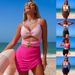 "Sexy Colorblock One-Piece Swimsuit With Sheer Mesh Panels - Tummy Control Monokini With Removable Padding For Women (S-XL) - Beach & Pool Swimwear"_ecoleips.com