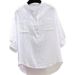Large Size White Shirt Women's Long-Sleeved Outer Wear Loose Casual Design Sense V-Neck Shirt Top_ecoleips.com