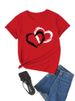 European American Cross-border Foreign Trade Wholesale Clothing, Simple And Stylish Heart-shaped Round Neck Plus-size_ecoleips.com