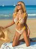 Women's Clothing Women's Sexy Printed Lace Bikini Halter Two Piece Swimsuit Tie Up Beach Vacation Swimwear_ecoleips.com