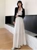 K Cake Skirt New Mid Length Skirt Loose Crotch Cover Large Swing Skirt Lazy Style Half Body Skirt For Women_ecoleips.com