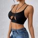 Sexy Hollow Out Cropped Tank Top Women's Halter Neck Bralette Hot Girl Fashion Top_ecoleips.com