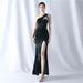 oreign Trade New Product Hand Beaded Velvet Bottom Sequin Dinner Party Annual Meeting Wedding Evening Dress_ecoleips.com