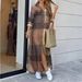 Women's Clothing Spring And Summer Shirt Loose Fashion Striped Mid Length Women's Shirt_ecoleips.com