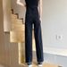 2025 High Street Women's Black Casual Jeans, Loose Wide-Leg Trendy Hong Kong Style Straight-Leg Dad Pants_ecoleips.com