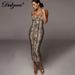 Dulzura Women Party Club Evening Streetwear Leopard Bodycon Midi Dress 2024 Summer Clothes Wholesale Items For Business_ecoleips.com