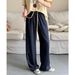 Dark Blue Curved Wide-leg Jeans Women, 2026 Spring-summer Thin High-waisted Loose Straight Versatile Slimming Long Pants_ecoleips.com