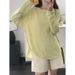 Autumn Thin Round Neck Bottoming Shirt Long Sleeve T-Shirt Women's Summer Loose Sunscreen Blouse T-Shirt Jacket Wholesal_ecoleips.com