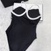 Women's Slimming Solid Color Swimsuit Spaghetti Strap High Waisted One Piece Sexy Alluring Hot Springs High End Style_ecoleips.com