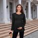 Autumn/Winter Maternity Sweater Style Ribbed Tie Waist Long Sleeve Knit T-Shirt For Women_ecoleips.com