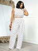 Women's Polka Dot High-Waisted Wide Leg Trousers Set Spring/Summer New Slimming Straight Leg Trousers Cross Border 2026_ecoleips.com