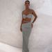 Women's Clothing 2025 Spring New Sexy Solid Color Backless Small Tank Top, Hip Hugging Skirt Set_ecoleips.com