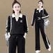 Women's Casual Sportswear Set Elegant Youthful Loose Fit Wide Leg Pants Two Piece Outfit Autumn Winter Style 2026_ecoleips.com