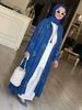 Muslim Women's Clothing New Printed Fashion Cardigan Jacket Loose Large Size Dress Robe_ecoleips.com