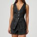 Women's Sleeveless High-Waisted Pant Set With Denim Shorts Spring/Autumn Summer Collection Regular Size_ecoleips.com