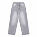 SC European And American Style Cross-Border 2025 Spring New Versatile Draped Lazy Straight Loose High-Waisted_ecoleips.com