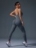 K Threaded One-piece Yoga Suit, Women's Slim Shoulder And Beautiful Back Jumpsuit, Running, Abdominal Tightening, Hip Lifting, Fitness Jumpsuit_ecoleips.com