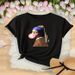 Women's Clothing Summer T Shirt Printing Fashion Casual Cute Short Sleeve Women's Eye Print Short Sleeve T Shirt_ecoleips.com