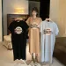 Summer New Plus Size Loose Dress Women's Vintage Letter Print Round Neck Short Sleeve Dress_ecoleips.com