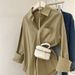 Women's Polo Collar Long Sleeve Shirt Korean Style Solid Color mid Length Sun Protection Loose Versatile Top for Spring/Autumn_ecoleips.com