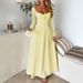 Diyun European And American Elegant Evening Short Sleeve Solid Color Dress Women's Clothing 2025_ecoleips.com