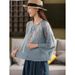 2026 Summer Cotton/Linen Embroidered Shawl With Long Sleeves A Stylish, Lightweight, And Comfortable Casual Top For Wo_ecoleips.com