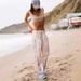 Aria Basics Foreign Trade European And American Cross-border Casual Loose Striped Outdoor Sports Y2K Elastic Drawstring Wide-leg_ecoleips.com
