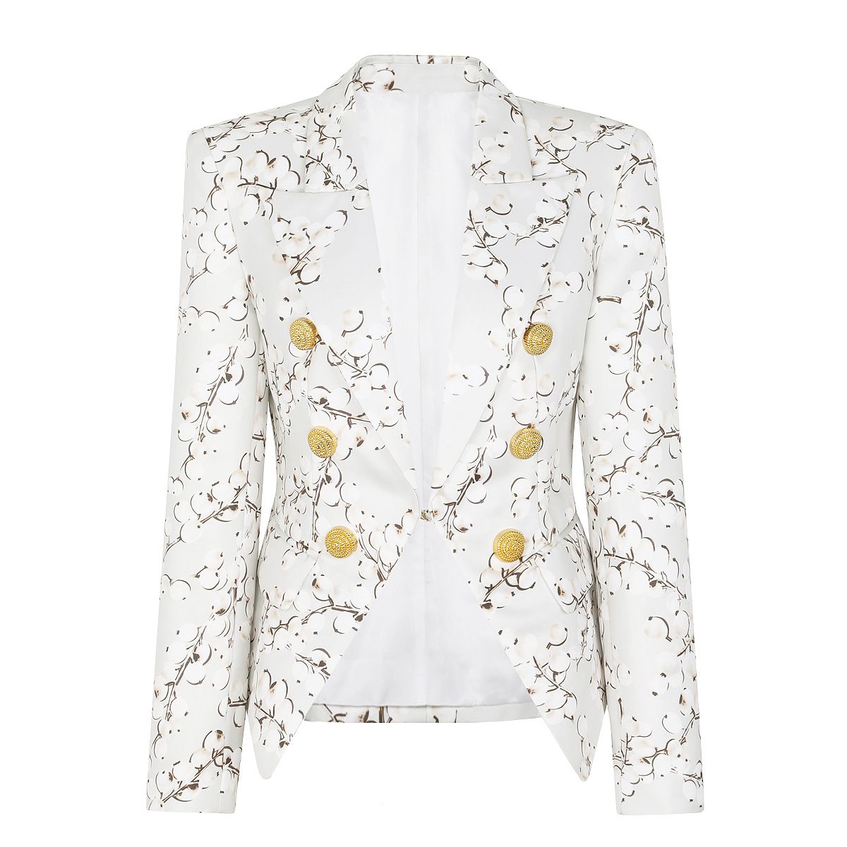 Women's Slim Fit Printed Long Sleeve Blazer For Office & Casual Wear - Modale Fabric, Elegant & Stylish_ecoleips.com