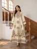 Muslim Dress Round Neck Printing Hot Diamond Beading Loose A Line Robe_ecoleips.com
