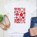 European And American Cross-border Foreign Trade Clothing, Fruit Pattern Round-neck Printed Women's Short-sleeve T-shirt_ecoleips.com