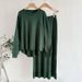K Sweater Women's Solid Color Simple Long Sleeved Fashionable Casual Knitted Suit_ecoleips.com