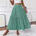 Women's Clothing Small Floral Three Layer Splicing Long Skirt High End Women's A Line Skirt_ecoleips.com