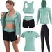 Women's Clothing Yoga Five Piece Sports Jacket Long Sleeve Tight Fitness Top Running Quick Dry Slim Zipper Yoga_ecoleips.com