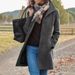 Women's Wool Blend Trench Coat – Mid-Length Autumn Winter Coat, Slim Fit With Stand Collar, Elegant & Warm_ecoleips.com