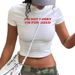 Qiduo Cross-Border Hot-Selling Women's Fashion European And American Style Trendy Sexy Crop T-Shirt Round Neck_ecoleips.com