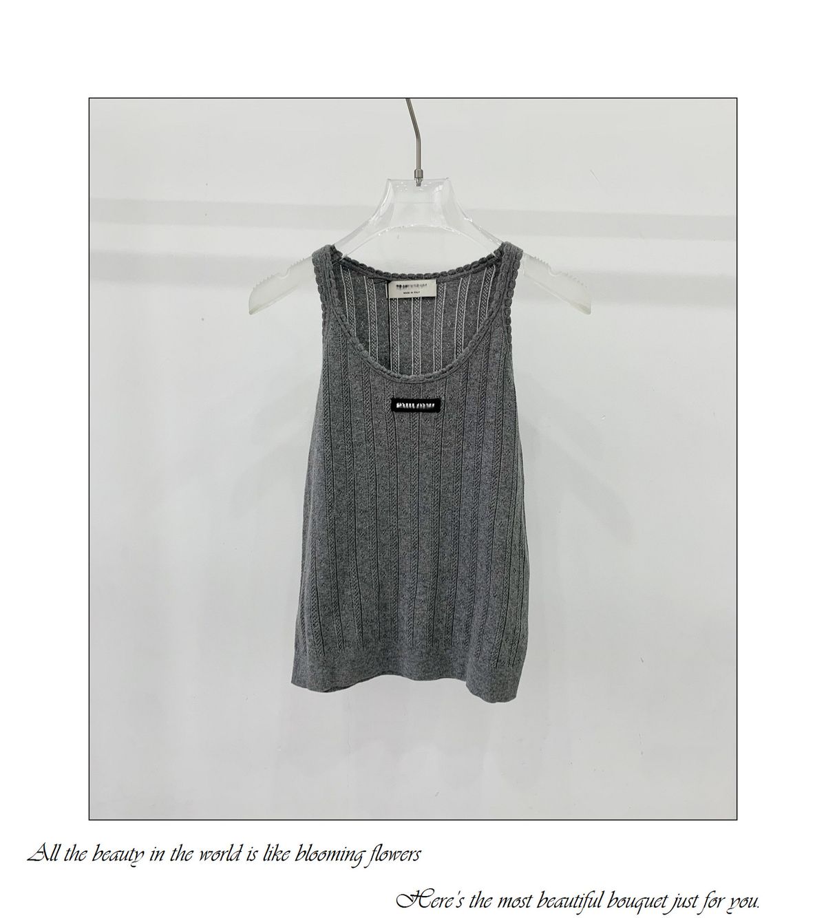 M High-quality Miu-style Elegant And Slim-fitting Inner Vest Summer Top, Nanyou High-end Women's Clothing_ecoleips.com