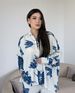 Modest Set / Outfit / Two Piece Women's Floral Print Loose Fit Blouse & Wide Leg Pants Set Elegant Office Casual Long Sleeve Tops Plus Size Outfit_ecoleips.com