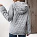 Women's Clothing autumn new solid color women's hooded sweatshirt casual style pocket quilted long sleeved top_ecoleips.com