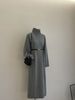 Autumn And Winter New Turtleneck Knitted Dress Femininity Lazy Style Gray Long-sleeved Sweater Long Skirt Bottom Skirt_ecoleips.com