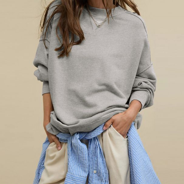 Women's Loose-Fitting Casual Hoodies, Trendy Round-Neck Tops, And Wholesale Commuter Wear_ecoleips.com