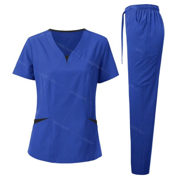 Women’s Clothing Washing Clothes Short Sleeved Trousers For Pet Oral Brushing Clothes Washing Clothes Suit Breathable Thin Doctor Work Clothes_ecoleips.com